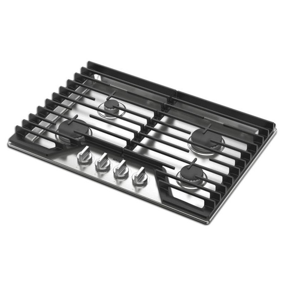 Whirlpool® Table de cuisson au gaz avec grilles en fonte à charnière EZ-2-Lift™, 30 po WCGK5030PS