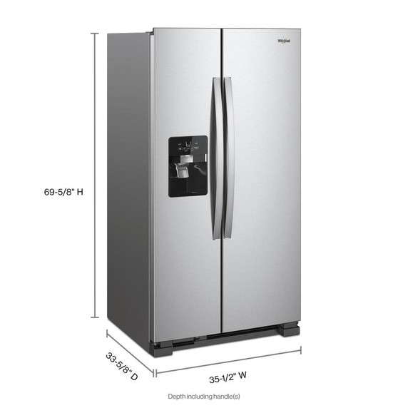 Whirlpool® Réfrigérateur côte à côte - 36 po - 25 pi cu WRS325SDHZ