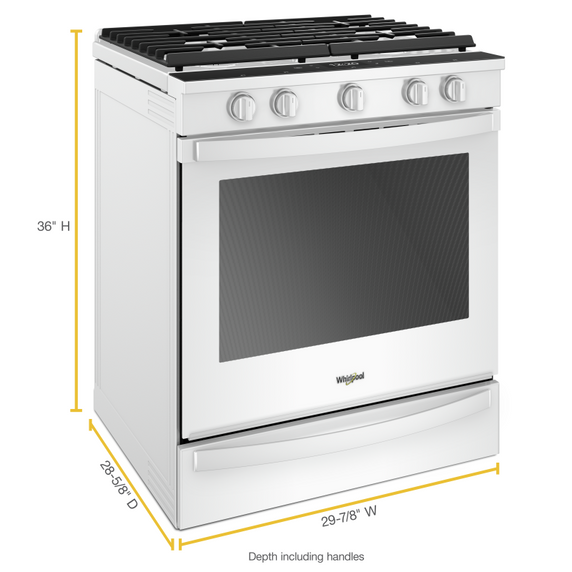 Whirlpool® Cuisinière coulissante électrique intelligente 6.4 pi cu, avec friture à air une fois connectée. WEG750H0HW
