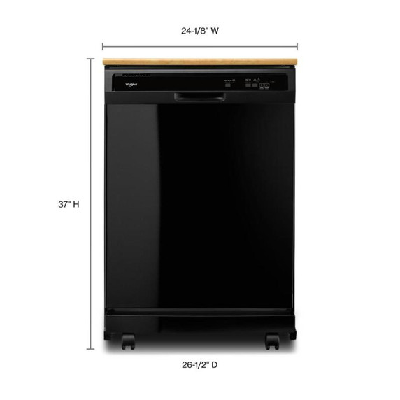 Whirlpool® Lave-vaisselle robuste avec programme de lavage en une heure WDP370PAHB