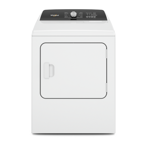 Sécheuse électrique à chargement vertical avec capteur d’humidité et vapeur - 7 pi cu Whirlpool® YWED5050LW