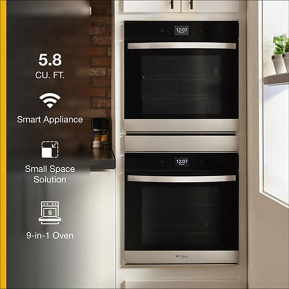 Whirlpool® Four mural double à convection véritable - 24 po - 5.8 pi cu WOD52ES4MZ