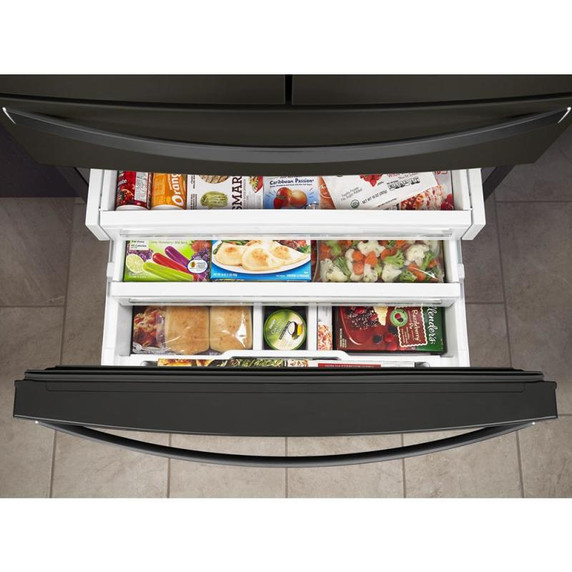 Whirlpool® Réfrigérateur à 4 portes avec bacs de préparation et de rangement, de - 26 pi cu - 36 po WRMF7736PV
