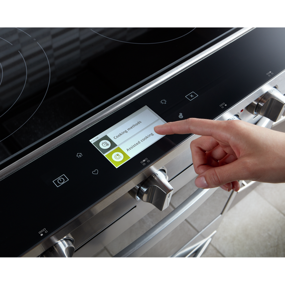 Whirlpool® Cuisinière coulissante électrique intelligente 6.4 pi cu, avec friture à air une fois connectée. WEG750H0HZ