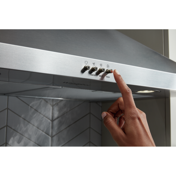 Hotte murale à cache-conduit certifiée energy star® - 30 po Whirlpool® WVW73UC0LS