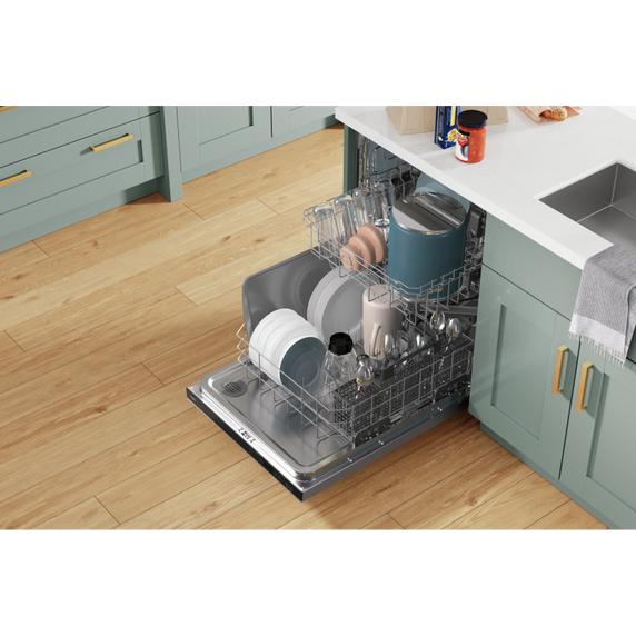 Lave-vaisselle à grande capacité avec panier supérieur profond Whirlpool® WDT740SALZ