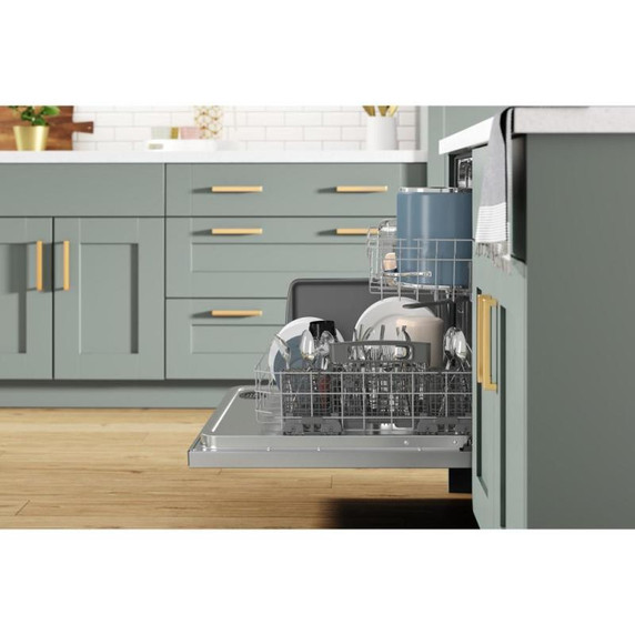 Lave-vaisselle en acier inoxydable avec système de lavage intelligent de 24 po Whirlpool® et un panier supérieur haut WDT740SALZ