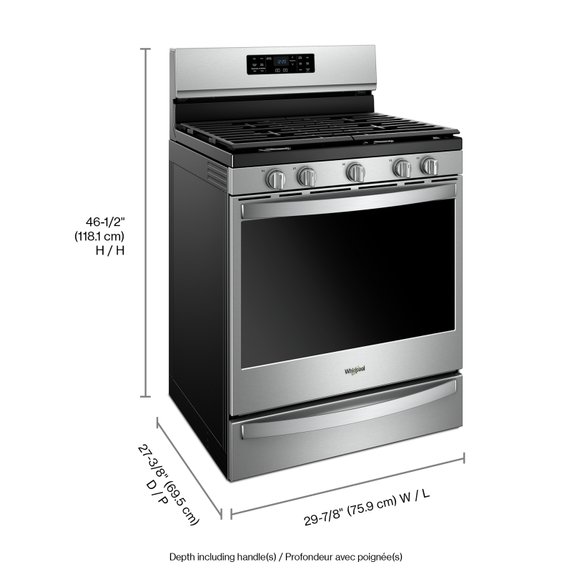 Cuisinière au gaz non encastrée avec technologie frozen baketm - 5.8 pi cu Whirlpool® WFG775H0HZ