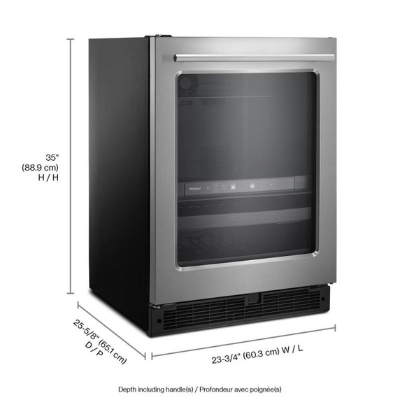 Whirlpool® Centre de rafraîchissement sous le comptoir avec poignée style porte-serviette - 24 po - 5.2 pi cu WUB35X24HZ