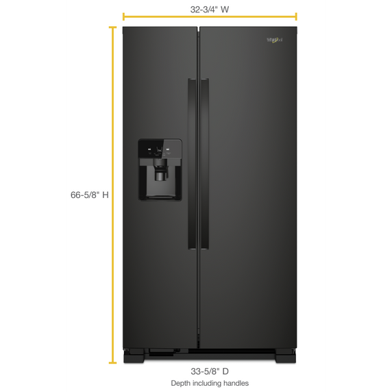 Réfrigérateur côte à côte, 33 po, 21 pi3 Whirlpool® WRS331SDHB