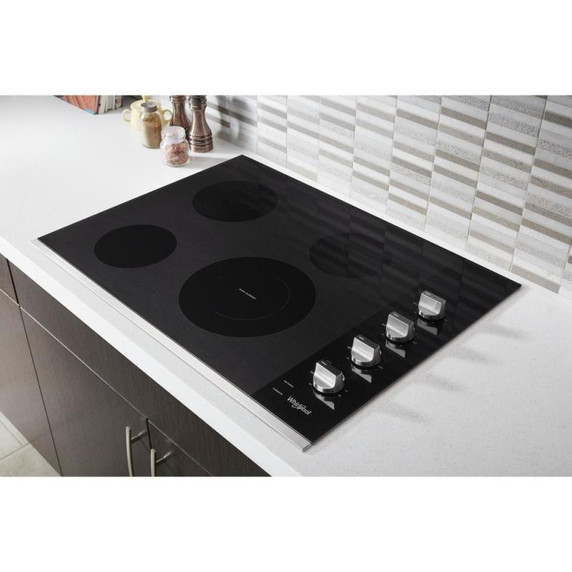 Whirlpool® Table de cuisson électrique en vitrocéramique avec élément radiant double - 30 po WCE55US0HS