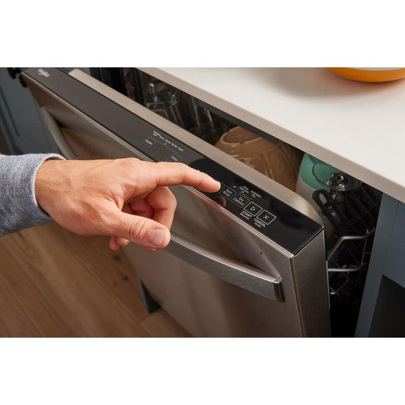 Whirlpool® Lave-vaisselle affleurant aux armoires en noir avec 3ᵉ panier - 44 dBA WDT550SAPB