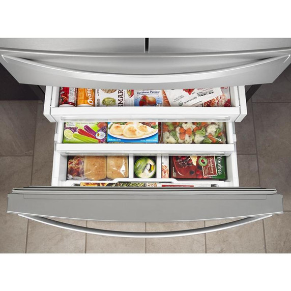 Whirlpool® Réfrigérateur à 4 portes avec bacs de préparation et de rangement, de - 26 pi cu - 36 po WRMF7736PZ