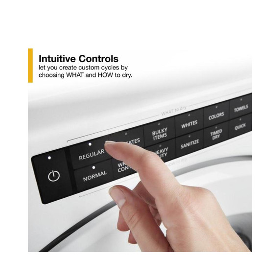 Whirlpool® Sécheuse au gaz à chargement frontal avec commandes tactiles intuitives - 7.4 pi cu WGD5620HW Whirlpool® Sécheuse au gaz à chargement frontal avec commandes tactiles intuitives - 7.4 pi cu WGD5620HW