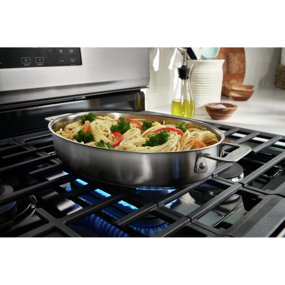 Cuisinière au gaz 5 en 1 avec four à friture à l’air - 5 pi cu Whirlpool® WFG550S0LB