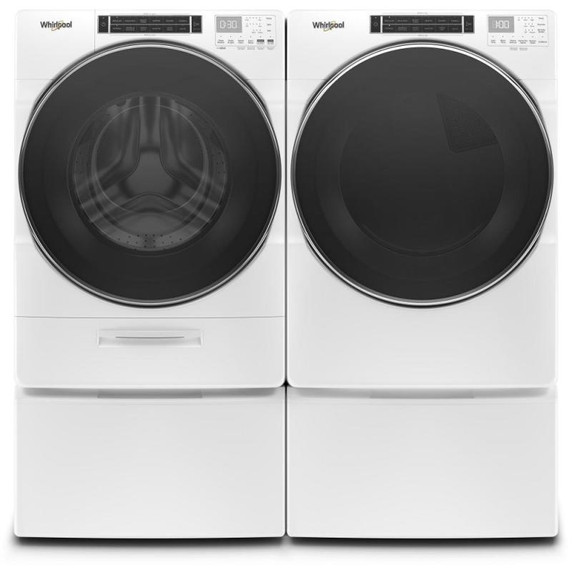 Whirlpool® Piédestal avec rangement pour laveuse et sécheuse à chargement frontal, 15.5 po (39,4 cm) WFP2715HW