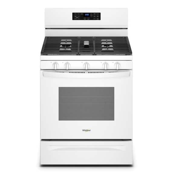 Cuisinière au gaz 5 en 1 avec four à friture à l’air - 5 pi cu Whirlpool® WFG550S0LW