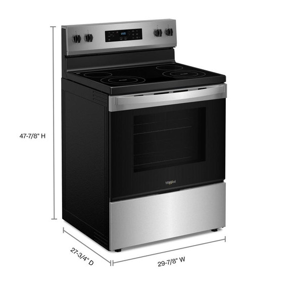 Whirlpool® Cuisinière électrique de 30 po avec 4 éléments YWFES3530RS
