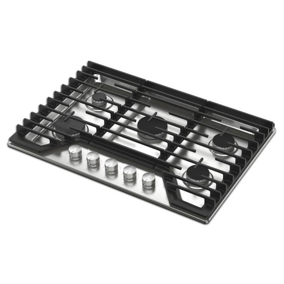 Whirlpool® Table de cuisson au gaz avec cinquième brûleur, 30 po WCGK7030PS