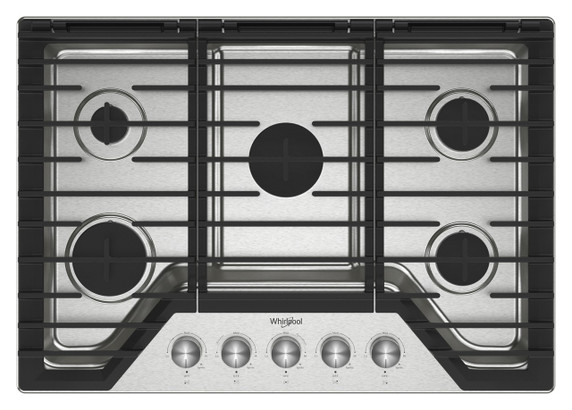Table de cuisson au gaz avec cinquième brûleur, 30 po Whirlpool® WCGK7030PS