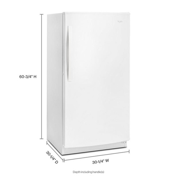 Whirlpool® Congélateur vertical avec dégivrage automatique, 16 pi3 WZF57R16FW