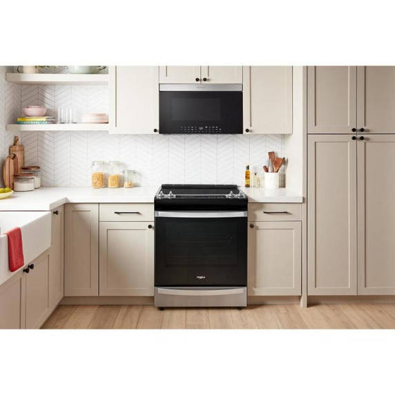Whirlpool® Four à micro-ondes à hotte intégrée encastré au design affleurant avec friture à air YWMMF7330RZ