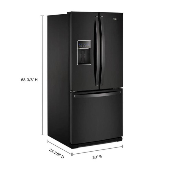 Whirlpool® Réfrigérateur à portes françaises - 30 po - 20 pi cu WRF560SEHB