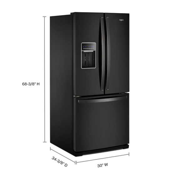 Réfrigérateur à portes françaises - 30 po - 20 pi cu Whirlpool® WRF560SEHB