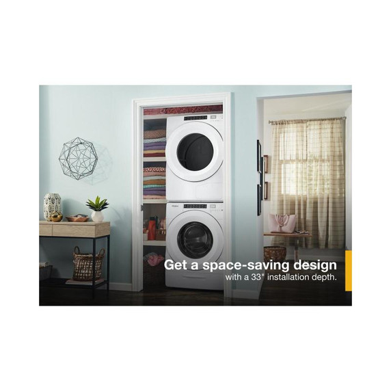 Whirlpool® Laveuse à chargement frontal à profondeur de comptoir avec commandes intuitives - 5.0 pi cu C.E.I. WFW560CHW