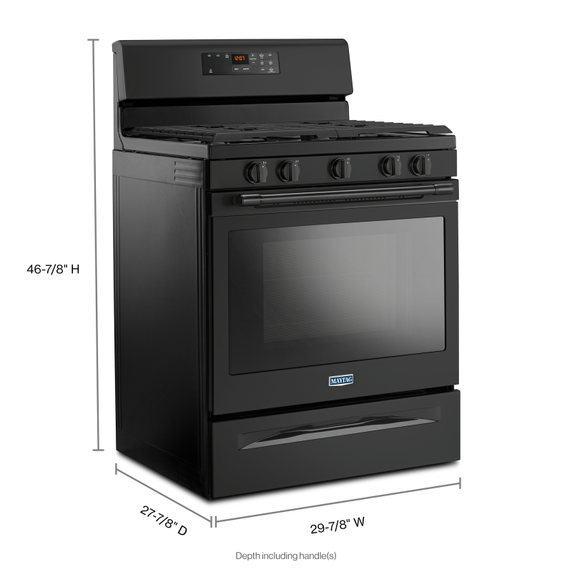 Cuisinière au gaz avec cinquième brûleur ovale - 30 po - 5 pi cu Maytag® MGR6600FB