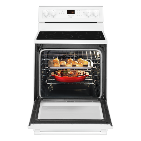 Cuisinière électrique avec convection véritable et préchauffage rapide - 30 po - 6.4 pi cu Maytag® YMER8800FW