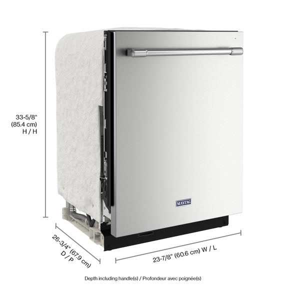 Lave-vaisselle à panier de troisième niveau et filtration à puissance double Maytag® MDB9979SKZ