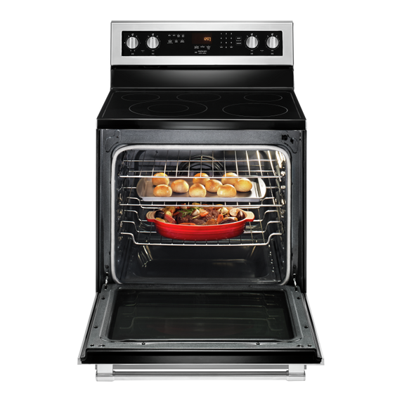 Cuisinière électrique avec convection véritable et préchauffage rapide - 30 po - 6.4 pi cu Maytag® YMER8800FZ