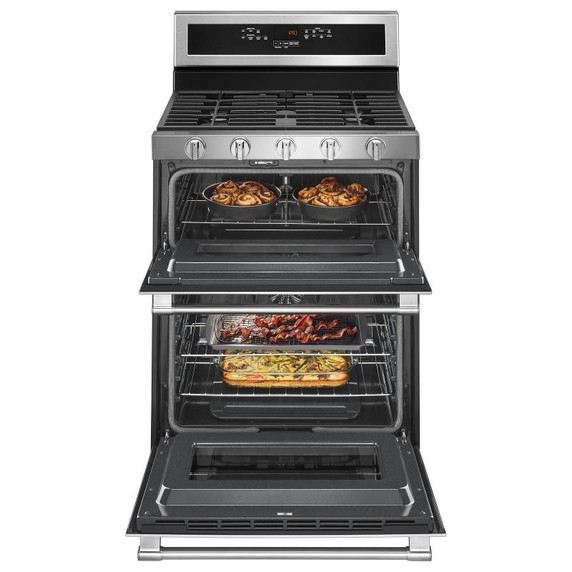 Maytag® Cuisinière au gaz à four double avec convection véritable - 30 po - 6 pi cu MGT8800FZ