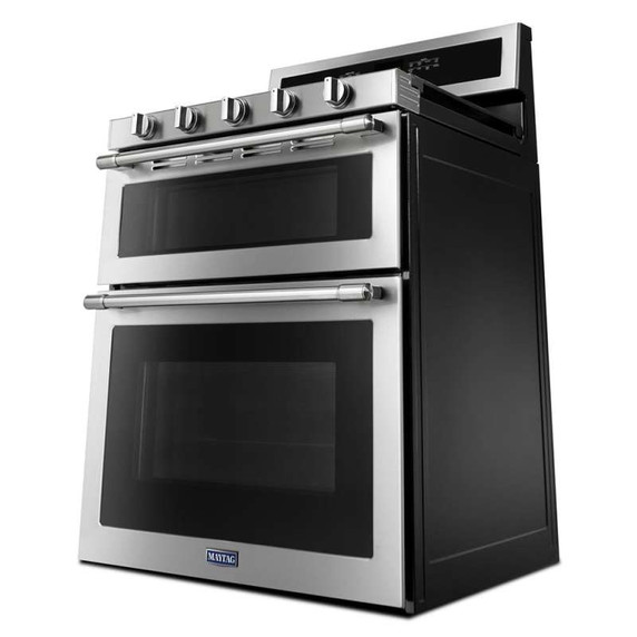 Maytag® Cuisinière au gaz à four double avec convection véritable - 30 po - 6 pi cu MGT8800FZ