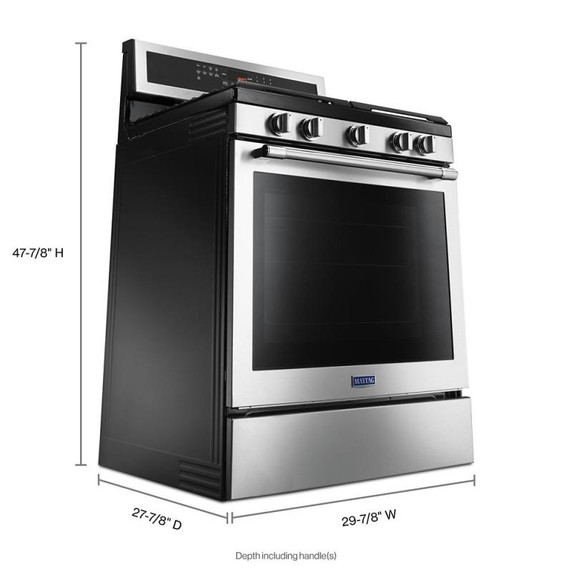 Maytag® Cuisinière au gaz avec convection véritable et préchauffage rapide - 30 po - 5.8 pi cu MGR8800FZ
