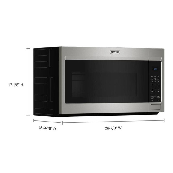 Maytag® Four à micro-ondes à hotte intégrée avec revêtement intérieur antiadhésif - 1.7 pi cu YMMMS4230PZ
