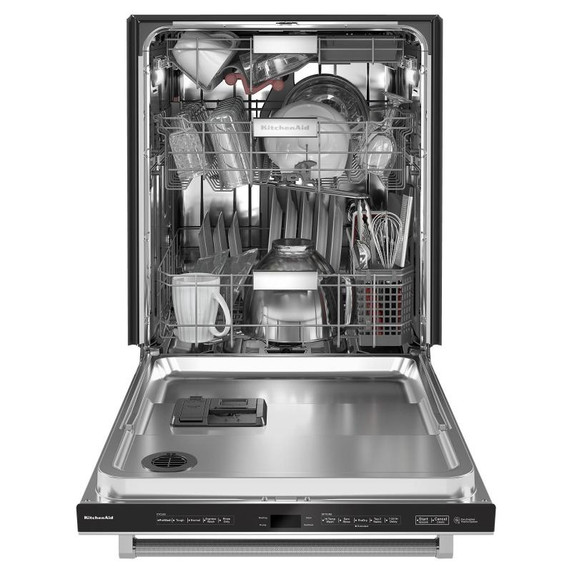 Kitchenaid® Lave-vaisselle avec troisième panier 360° Max Jets™ et éclairage à DEL - 44 dBA KDTM704KPS