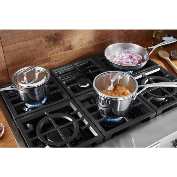 Table de cuisson commerciale au gaz KitchenAid®, 6 brûleurs, 36 po KCGC506JSS Table de cuisson commerciale au gaz KitchenAid®, 6 brûleurs, 36 po KCGC506JSS