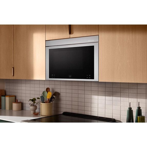 Kitchenaid® Four à micro-ondes à hotte intégrée multifonctions avec modes de capteurs à infrarouges YKMMF730PPS