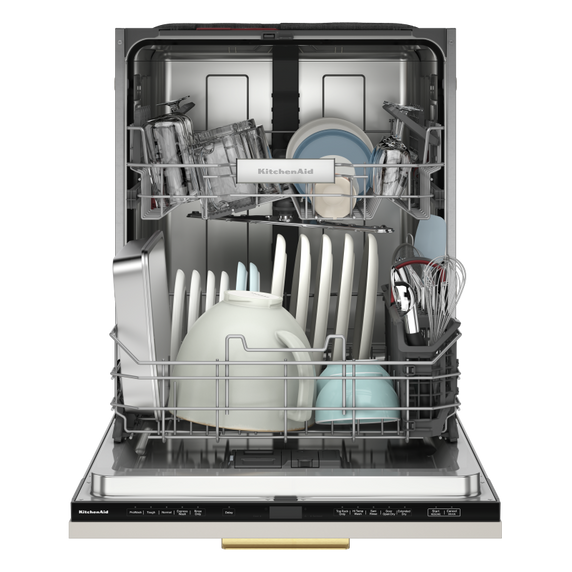 Lave-vaisselle à deux paniers prêt pour le panneau de recouvrement affleurant avec système de séchage à porte entrouverte - 44 dba KitchenAid® KDTF324PPA