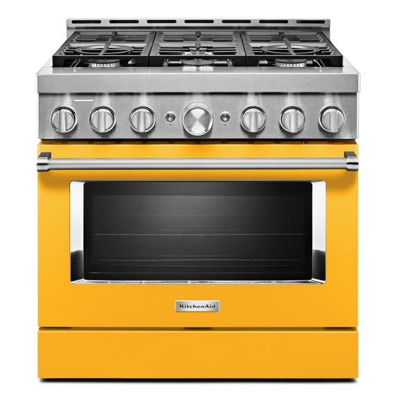 Cuisinière commerciale intelligente au gaz KitchenAid®, 6 brûleurs, 36 po KFGC506JYP