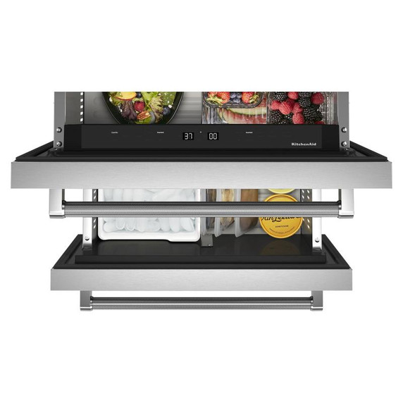 Kitchenaid® Réfrigérateur/congélateur sous le comptoir en acier inoxydable à double tiroir - 24 po KUDF204KSB