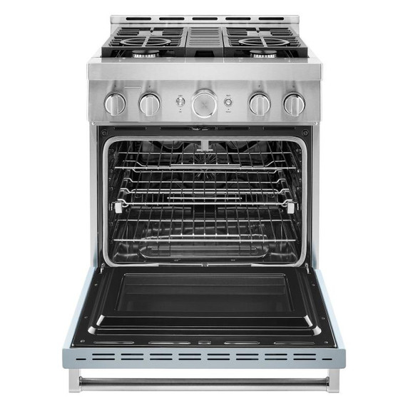 Cuisinière commerciale intelligente au gaz KitchenAid®, 4 brûleurs, 30 po KFGC500JMB
