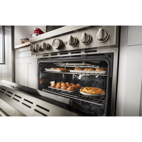 Cuisinière commerciale intelligente bicombustible KitchenAid®, 6 brûleurs, 36 po KFDC506JSS