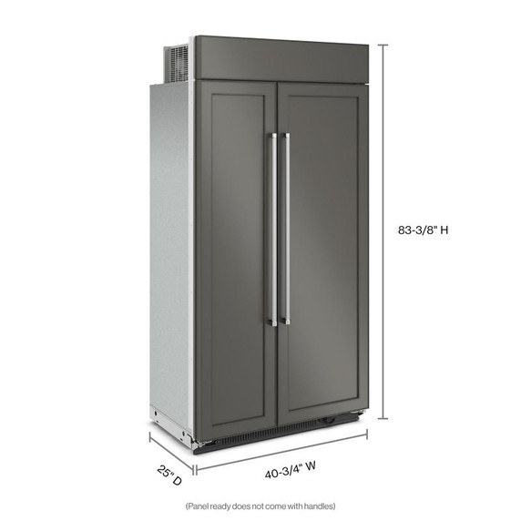 Kitchenaid® Réfrigérateur encastré côte à côte prêt pour panneau de recouvrement - 42 po - 25.5 pi cu KBSN702MPA