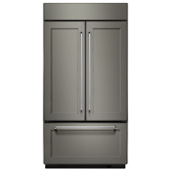 Réfrigérateur encastré à portes françaises prêt pour le panneau de recouvrement à design intérieur platine - 24.2 pi cu - 42 po KitchenAid® KBFN502EPA