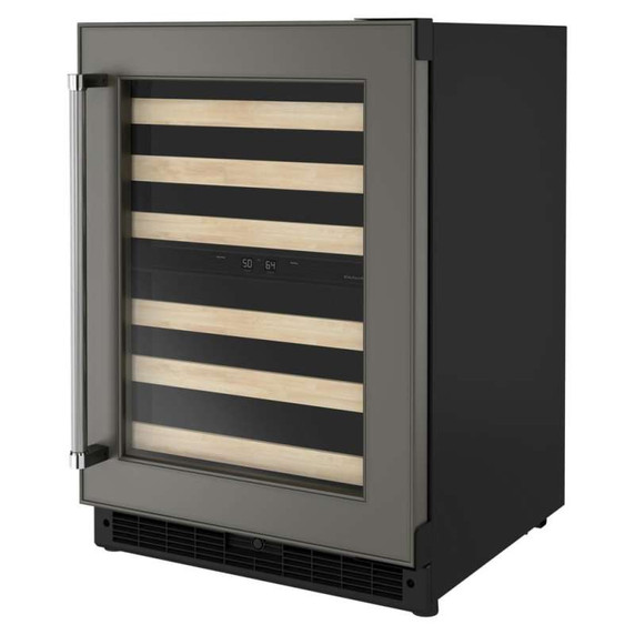 Kitchenaid® Cellier sous le comptoir prêt pour le panneau de recouvrement avec porte-bouteilles à devant en bois - 24 po KUWR214KPA