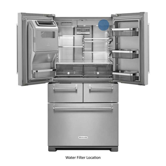 Kitchenaid® Réfrigérateur non encastré à portes multiples avec intérieur platine - 25.8 pi cu - 36 po KRMF706ESS