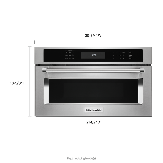 Four à micro-ondes encastré avec cuisson à convection - 900 watts - 30 po KitchenAid® KMBP100ESS